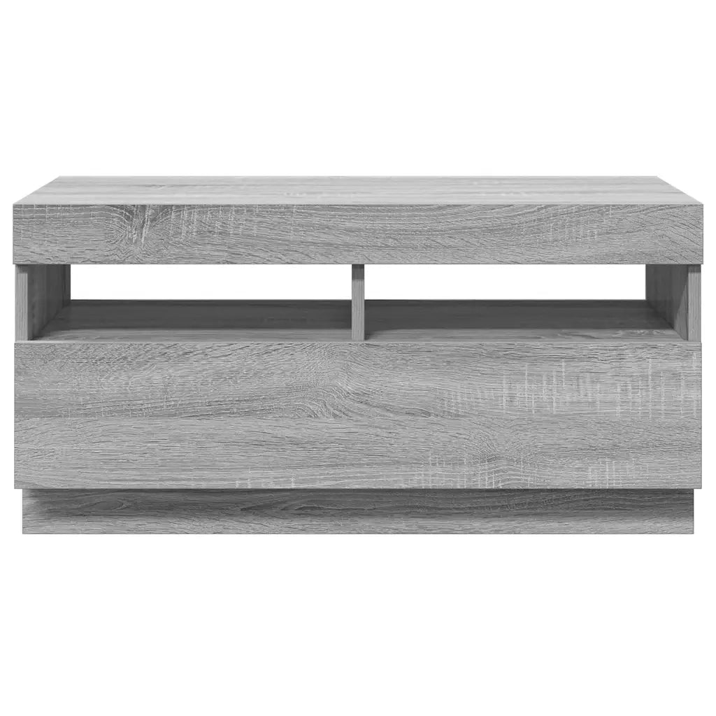 Mobile Porta TV con Luci LED Grigio Sonoma 80x35x40 cm 815724
