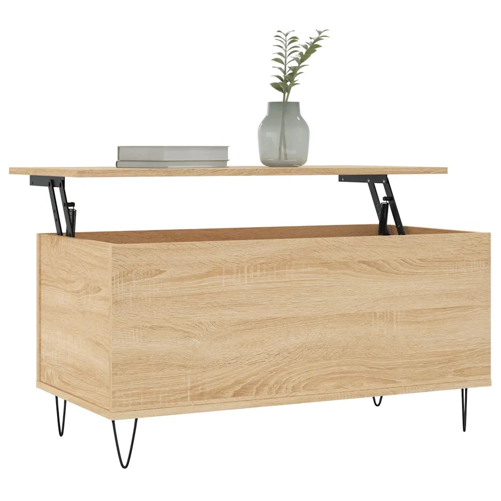 Tavolino Salotto Rovere Sonoma 90x44,5x45 cm Legno Multistratocod mxl 78834