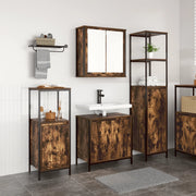 Set mobili bagno 3 pezzi rovere affumicato - Legno ingegnerizzato