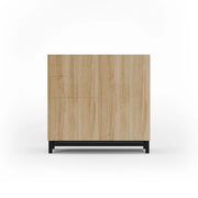 Scarpiera Herdasa effetto rovere dorato gambe nere 90x90x27