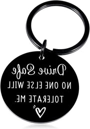 Sostegno di sicurezza per le chiavi - Regalo per amico, marito, conducente - Regalo di compleanno per lui - Doni neri M