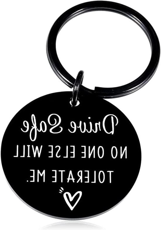 Sostegno di sicurezza per le chiavi - Regalo per amico, marito, conducente - Regalo di compleanno per lui - Doni neri M