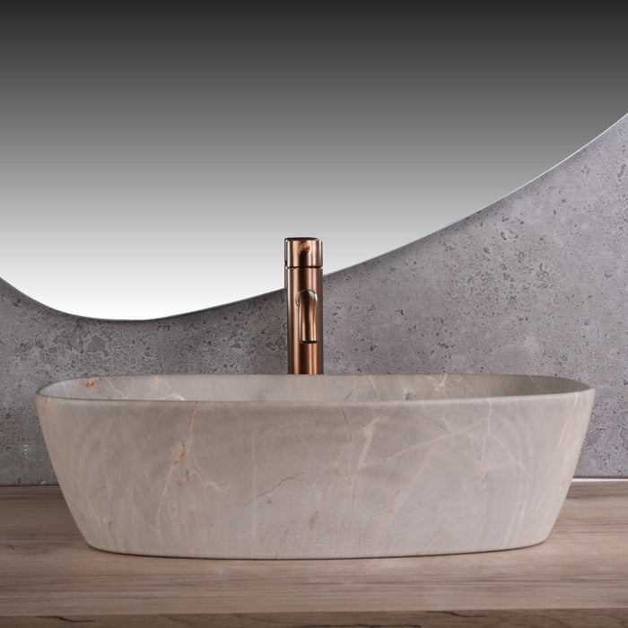 Lavabo Da Appoggio Rea Freja Beige