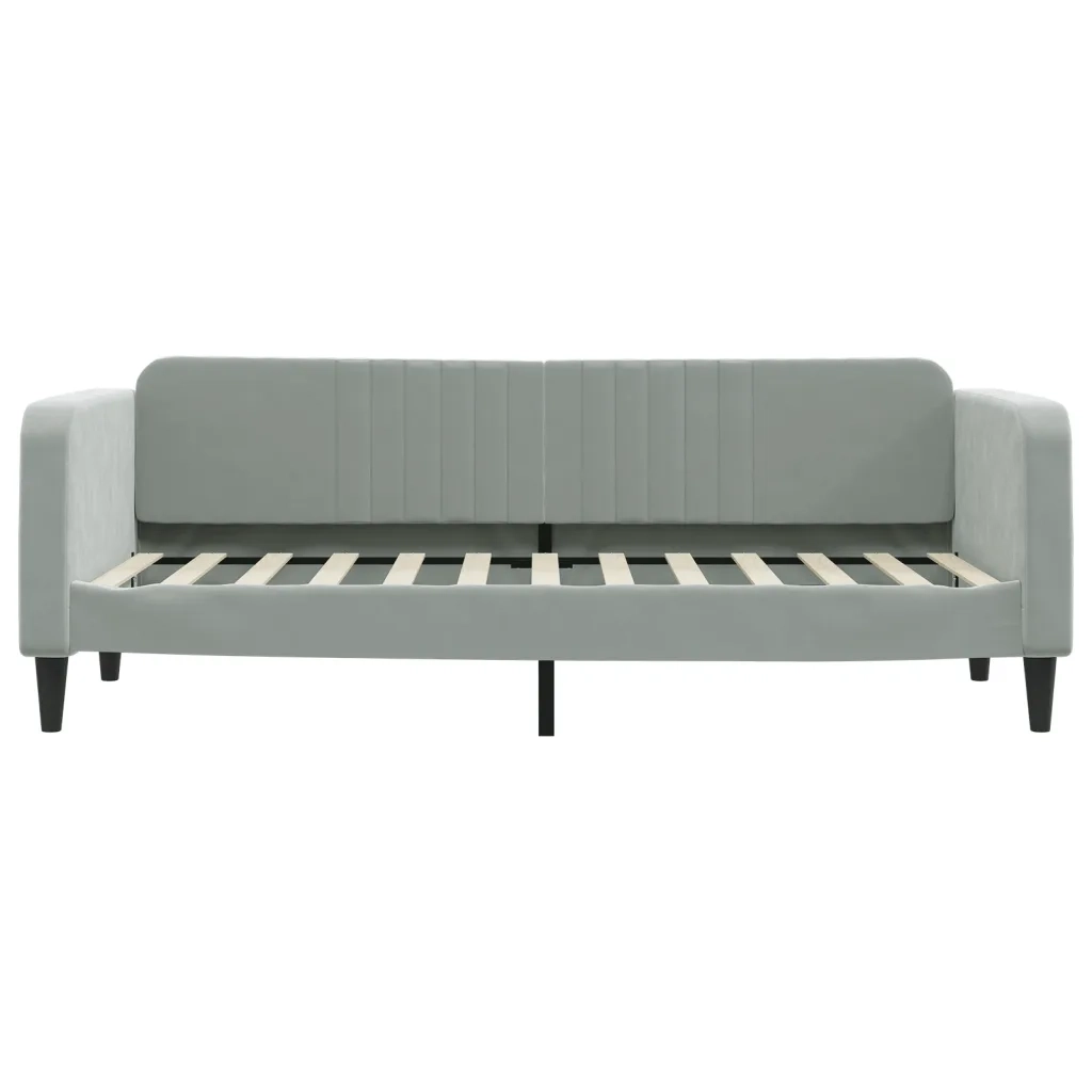 Letto da Giorno Grigio Chiaro 80x200 cm in Velluto 354079