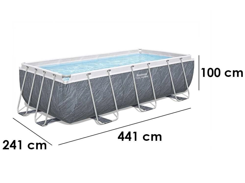 PISCINA STEEL PRO MAX RETTANGOLARE 404X201X100 CM BESTWAY