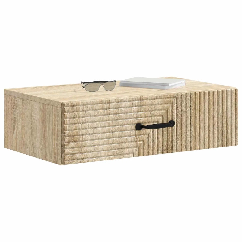 Tavolino da Parete Laterale Rovere Sonoma 59 x 34,5 x 17 cm 898657
