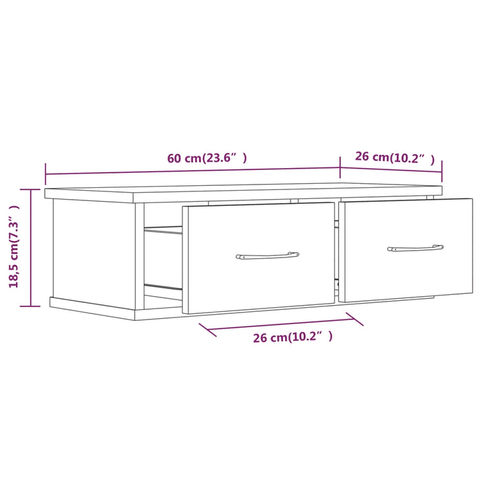 Libreria Grigio Sonoma 60x26x18,5cm in Legno Ingegnerizzato cod mxl 33122