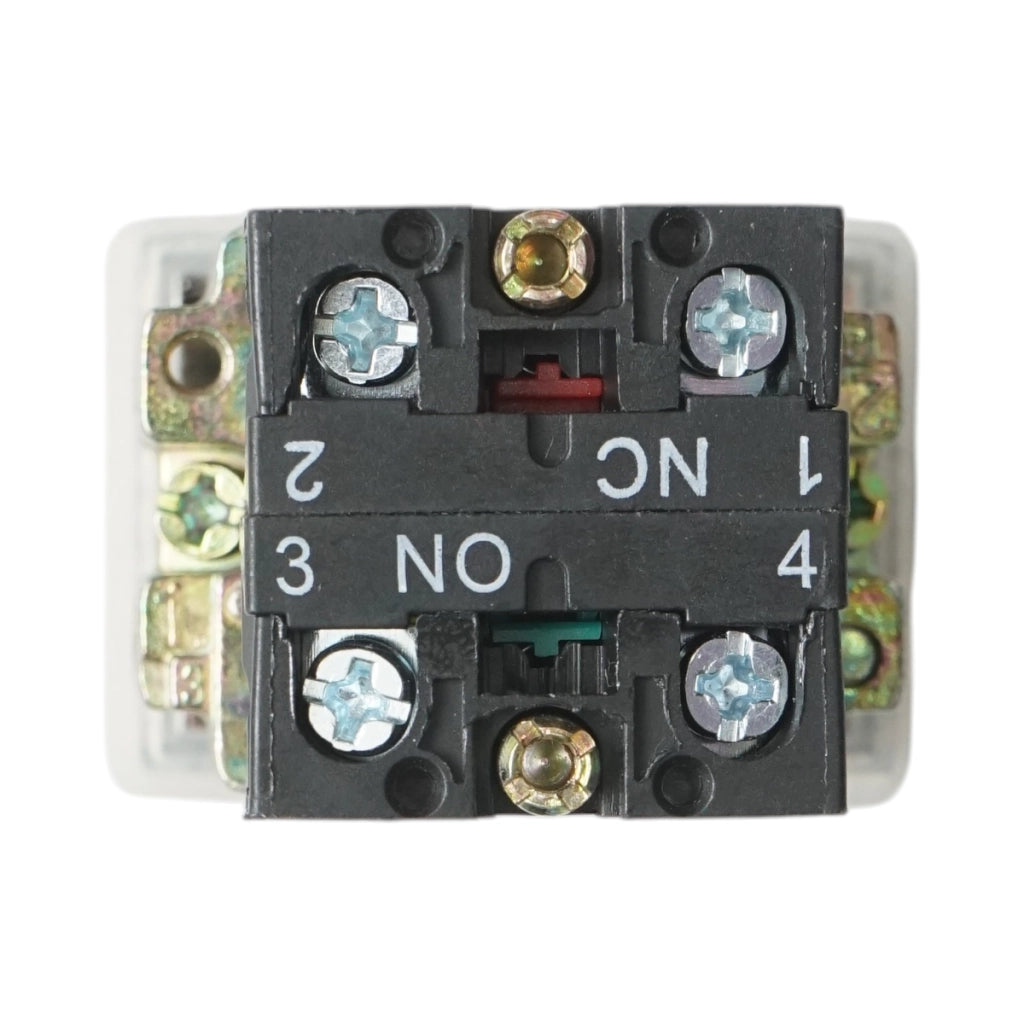 Pulsante di comando a doppia testa con coperchio protettivo 1NO+1NC, 400V/10A, IP65 Breckner Germany