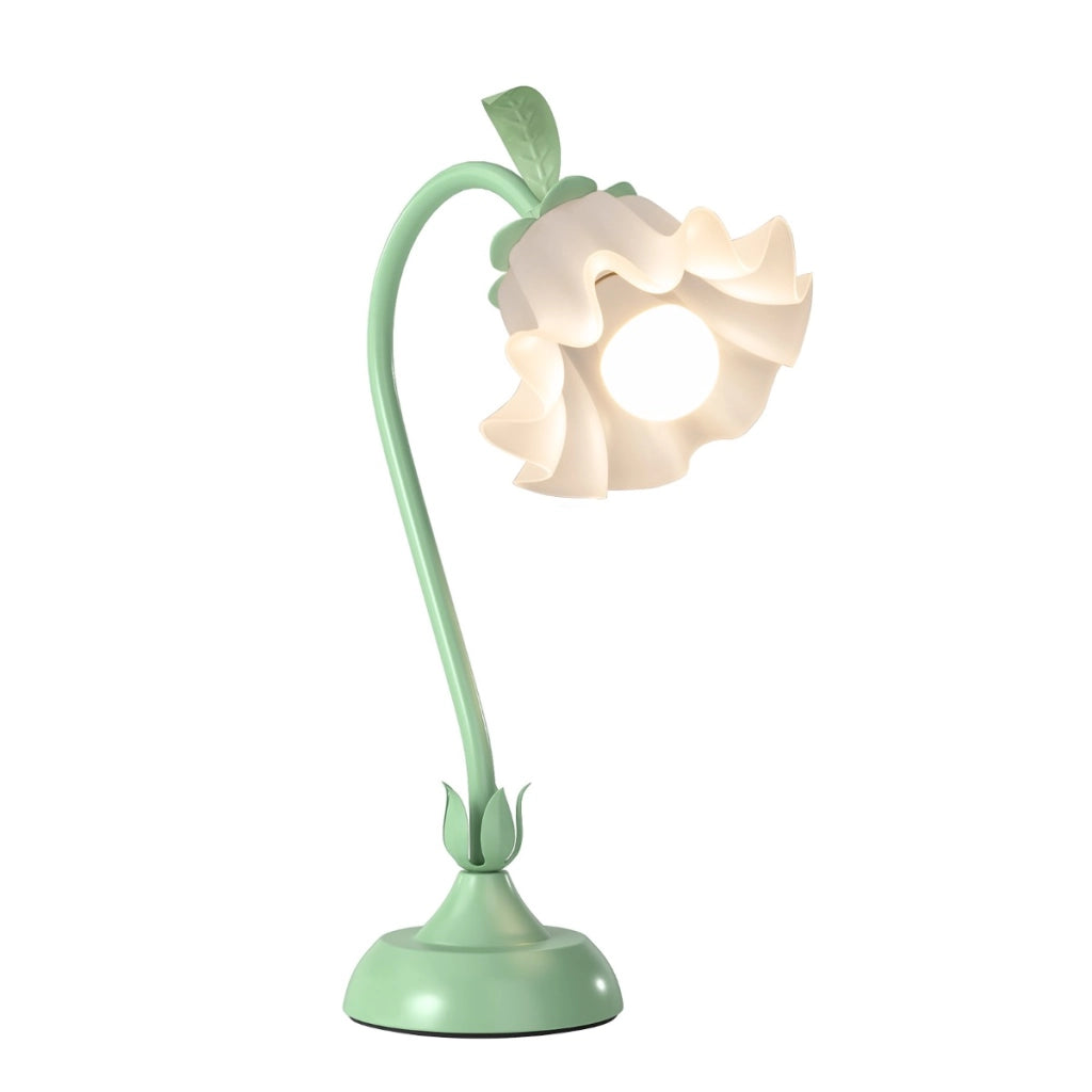 Lampada da tavolo vintage con paralume acrilico e stelo regolabile, Lampada da tavolo lampadina non inclusa Verde-Lampade