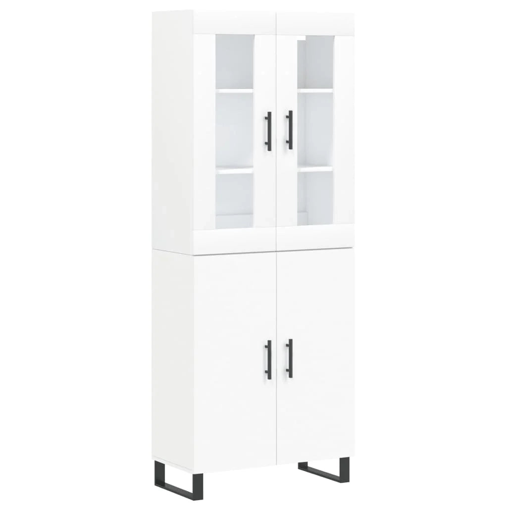 Buffet credenza cassettiera mobiletto mobile contenitore organizer cucina soggiorno salotto alto 69,5 x 34 x 180 cm legno ingegnerizzato bianco 02_0032688