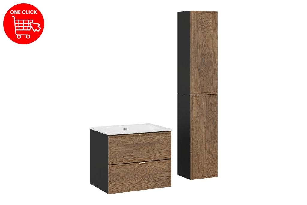 Set mobili bagno 60 cm con lavabo per mobile SKY e półsłupkami Talia Casella 60 x 1401 x 46 cm