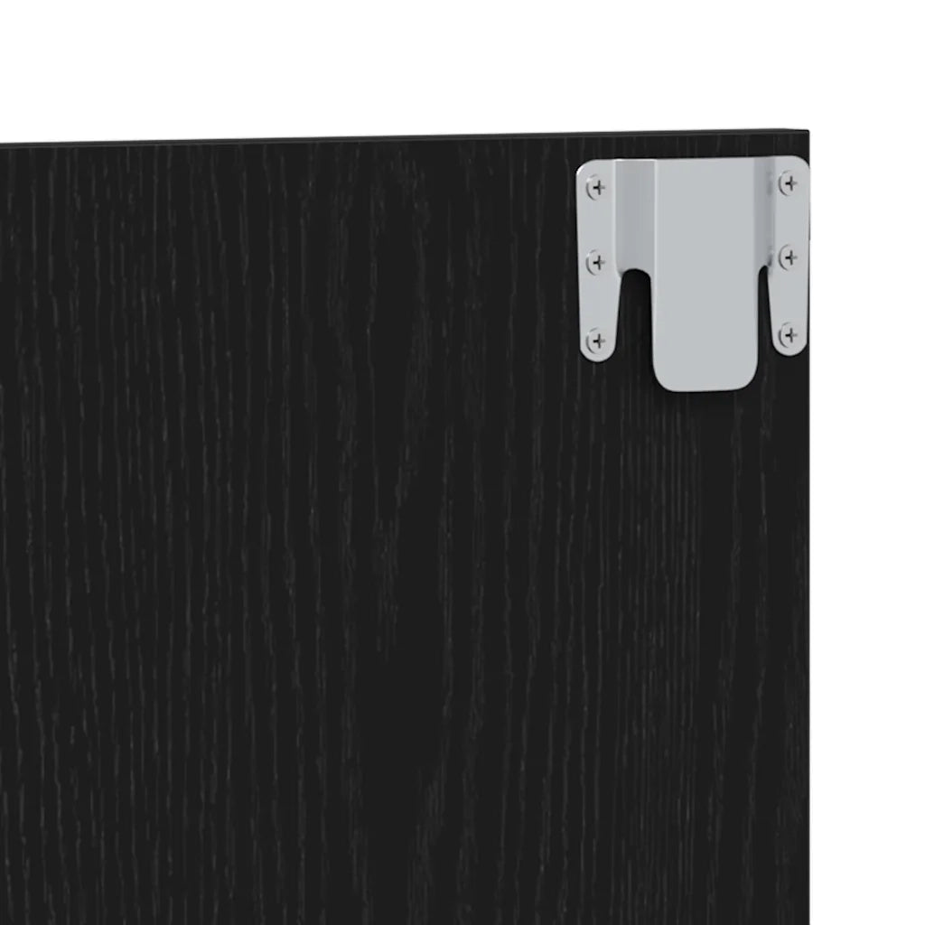 Testiera del letto Rovere Nero Legno ingegnerizzato 863158