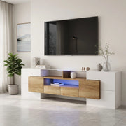 Cassettiera TV colore naturale in MDF lunghezza 200 cm