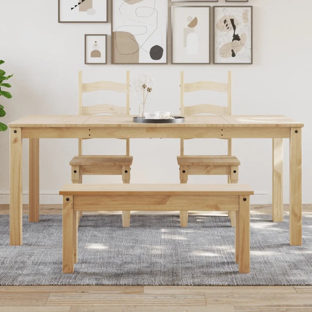 Tavolo da Pranzo PANAMA Grigio 180x90x75 cm Legno Massello Pino 4005708