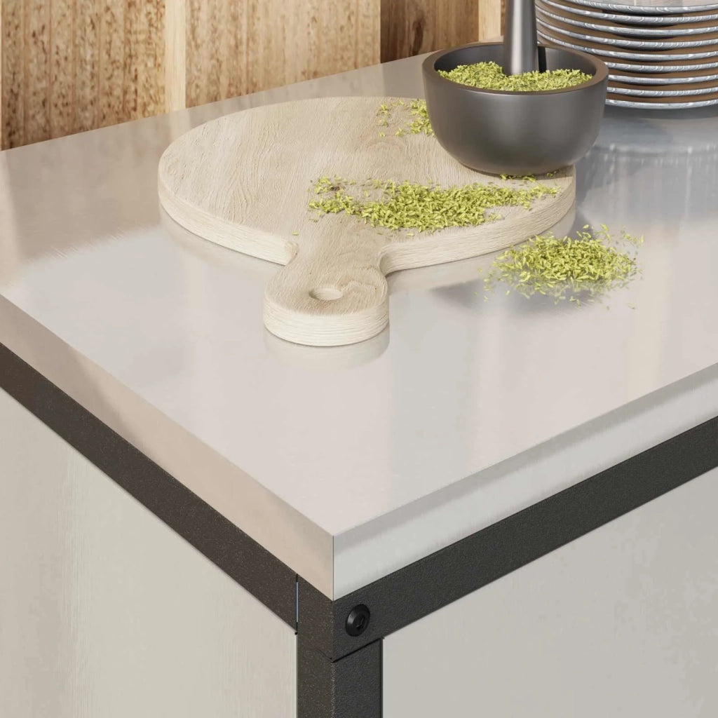 Stoccaggio in cucina con porta Argento 90 x 50 x 53 cm Acciaio 875000