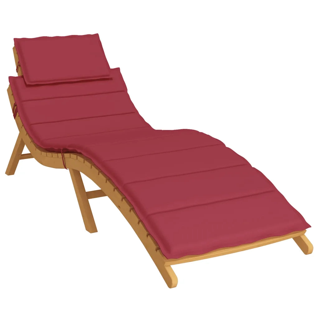 Cuscino per Lettino Rosso Vino 186x58x4 cm in Tessuto Oxford 314167