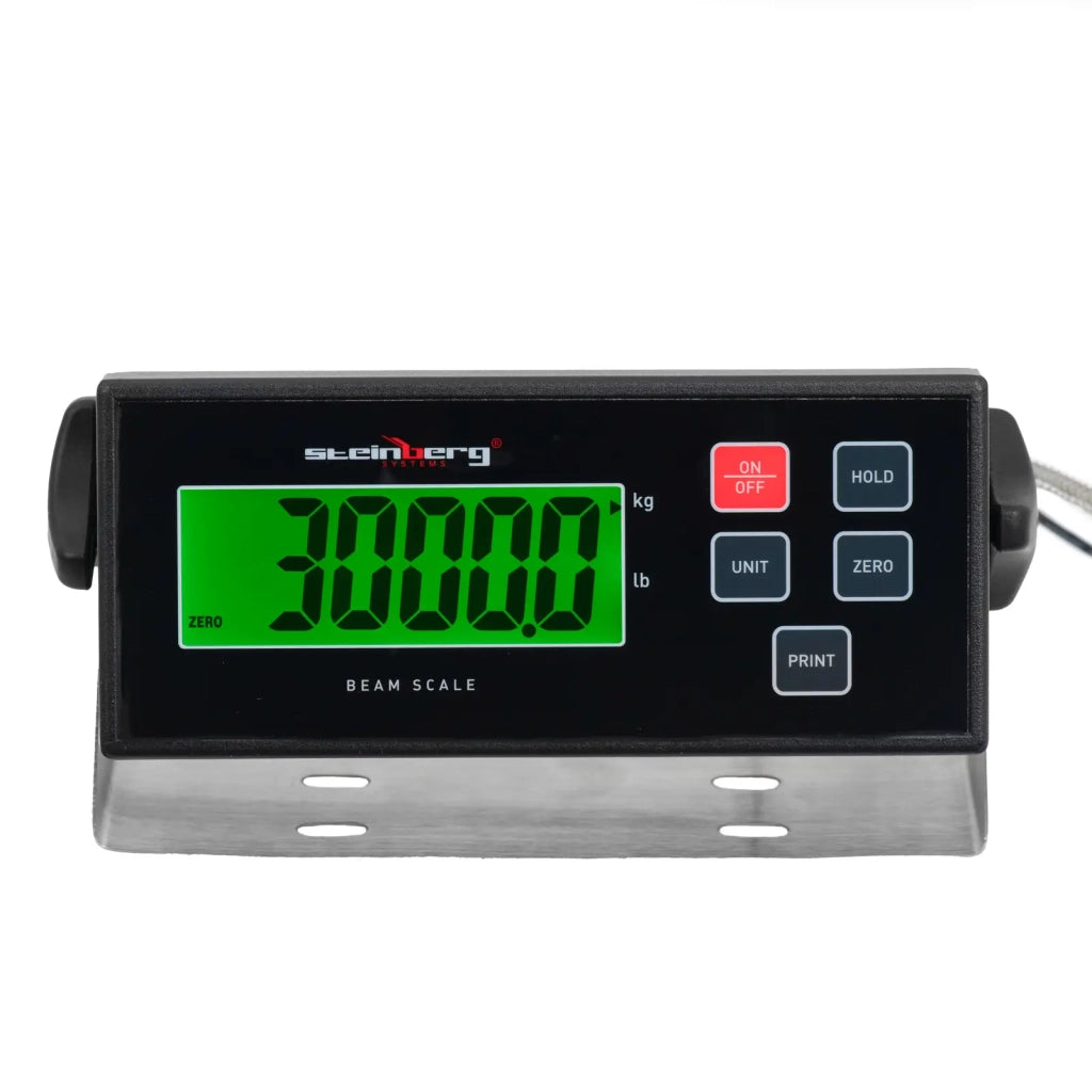 Bilancia da pavimento 3000 kg / 1 kg 127 x 84 cm con display LCD esterno acciaio inox plastica nera 14_0008316