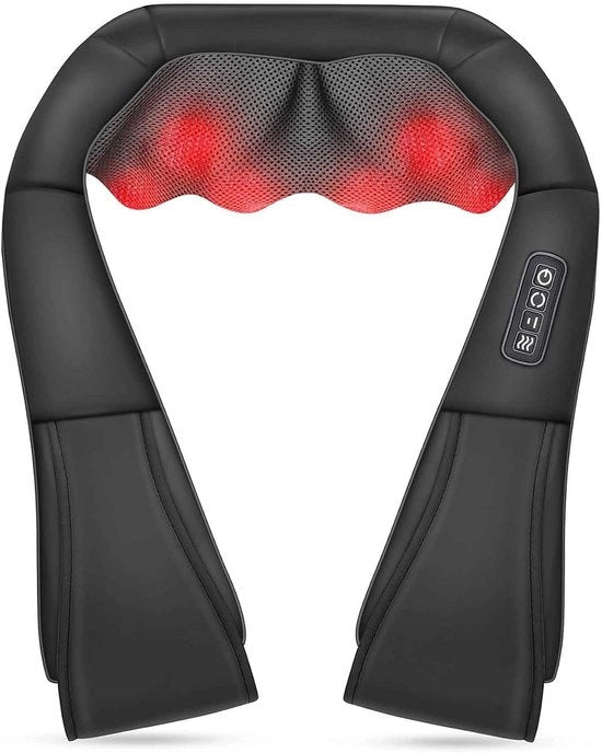 Appareto di massaggio caldo per collo e spalle con pressione 3D per dolori muscolari – Ideale per uso domestico, in auto e in ufficio