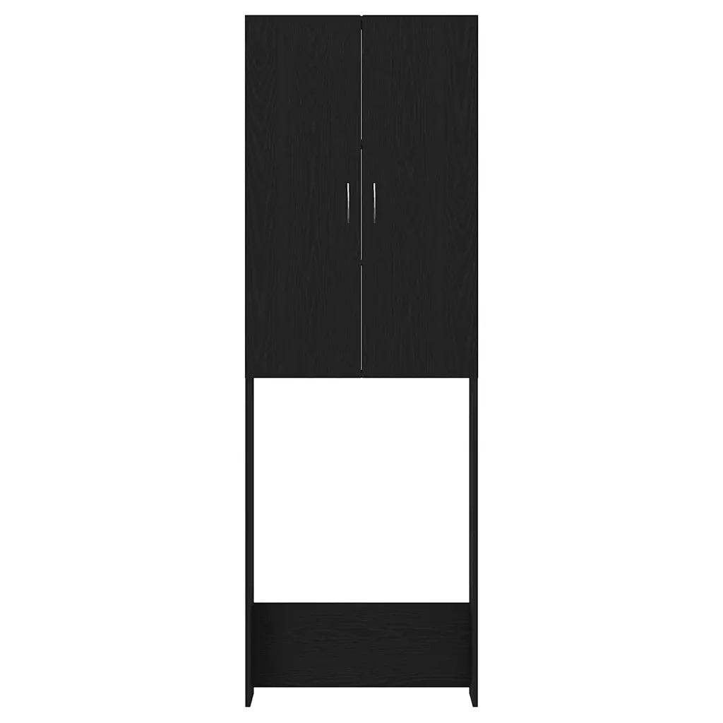 Mobile per Lavatrice Rovere Nero 64x25,5x190 cm CFW7927672