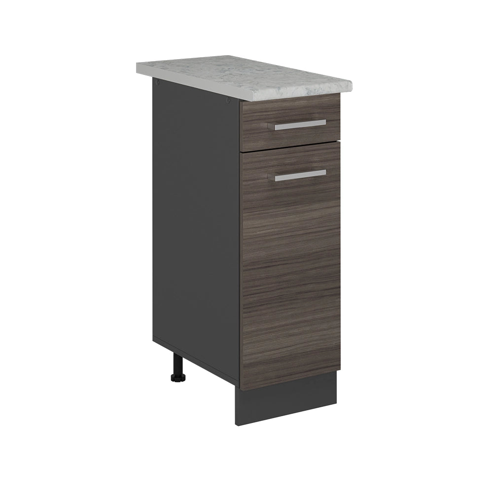 Mobiletto base per cucina R-Line Grigio nobile/Antracite 30 cm PL Marmo Vicco