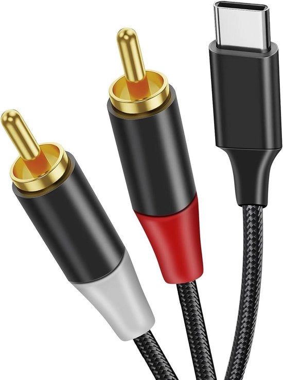 Adattatore audio stereo da USB-C a 2 RCA, tipo C a Y, digitale, adatto per telefono/tablet/verst. / home cinema/altoparlanti/TV, ecc.