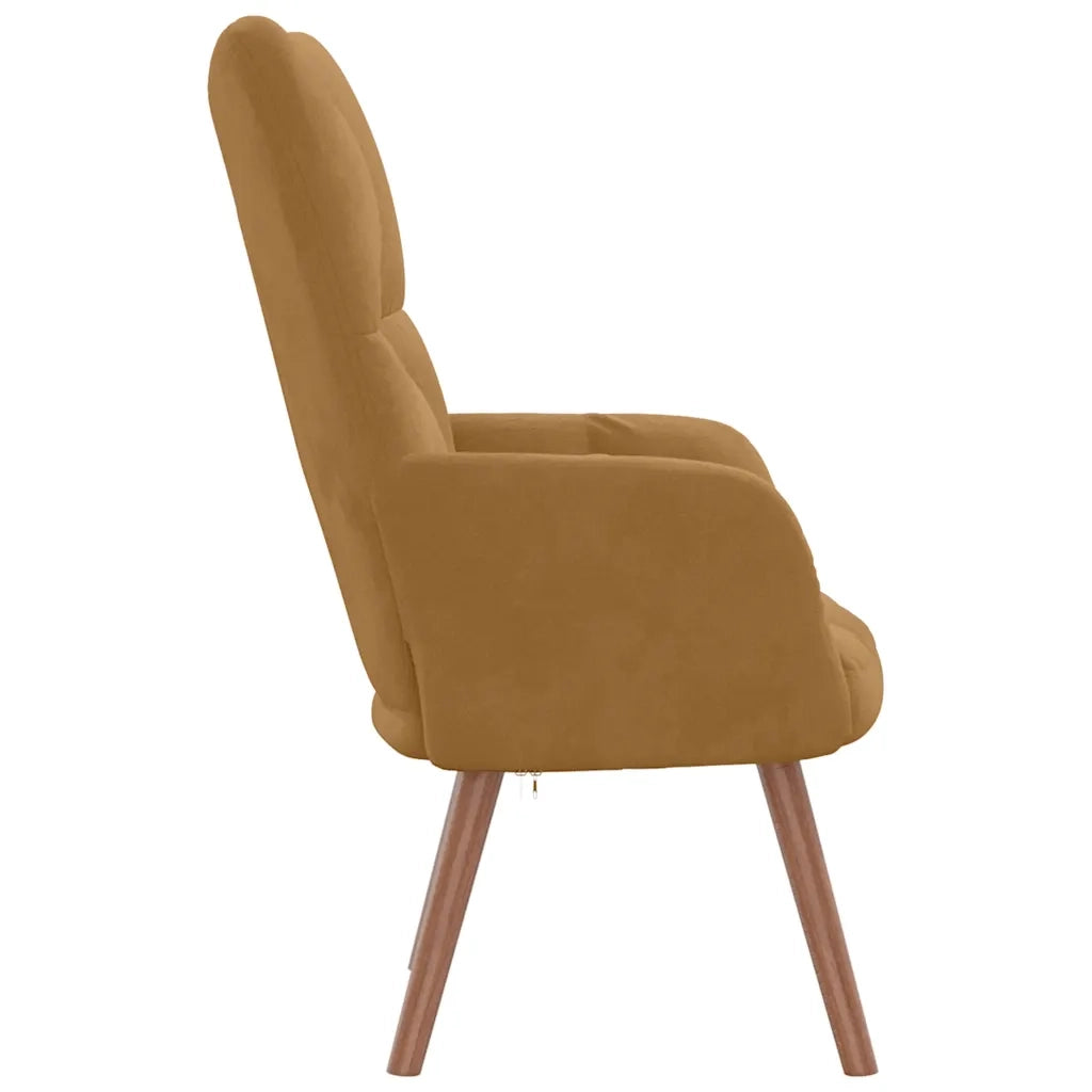 Poltrona Relax Marrone in Velluto cod mxl 17432
