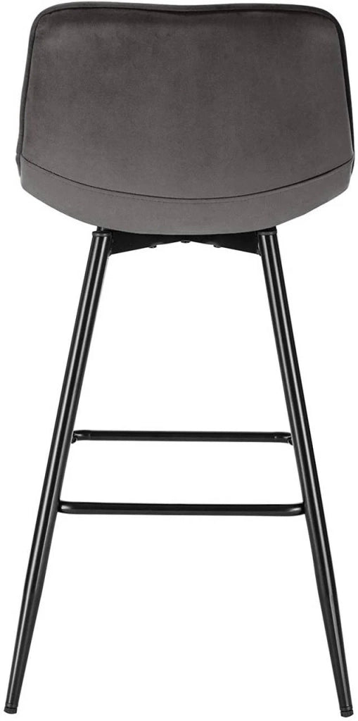 Set di 2 sgabelli da bar di design con poggiapiedi grigio scuro 19_0000236