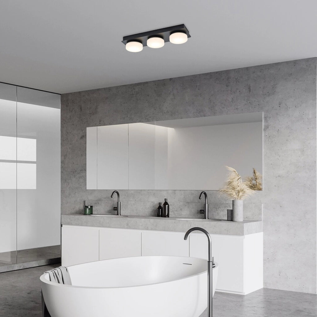 Plafoniera LED bagno 18W nero opaco IP44 Attichus Rabalux