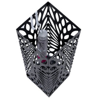 Portaombrelli quadrato in metallo con vassoio e gancio 49 cm nero 3512026