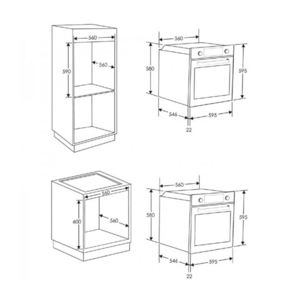 Forno elettrico Candy 65 litri avena classe A+