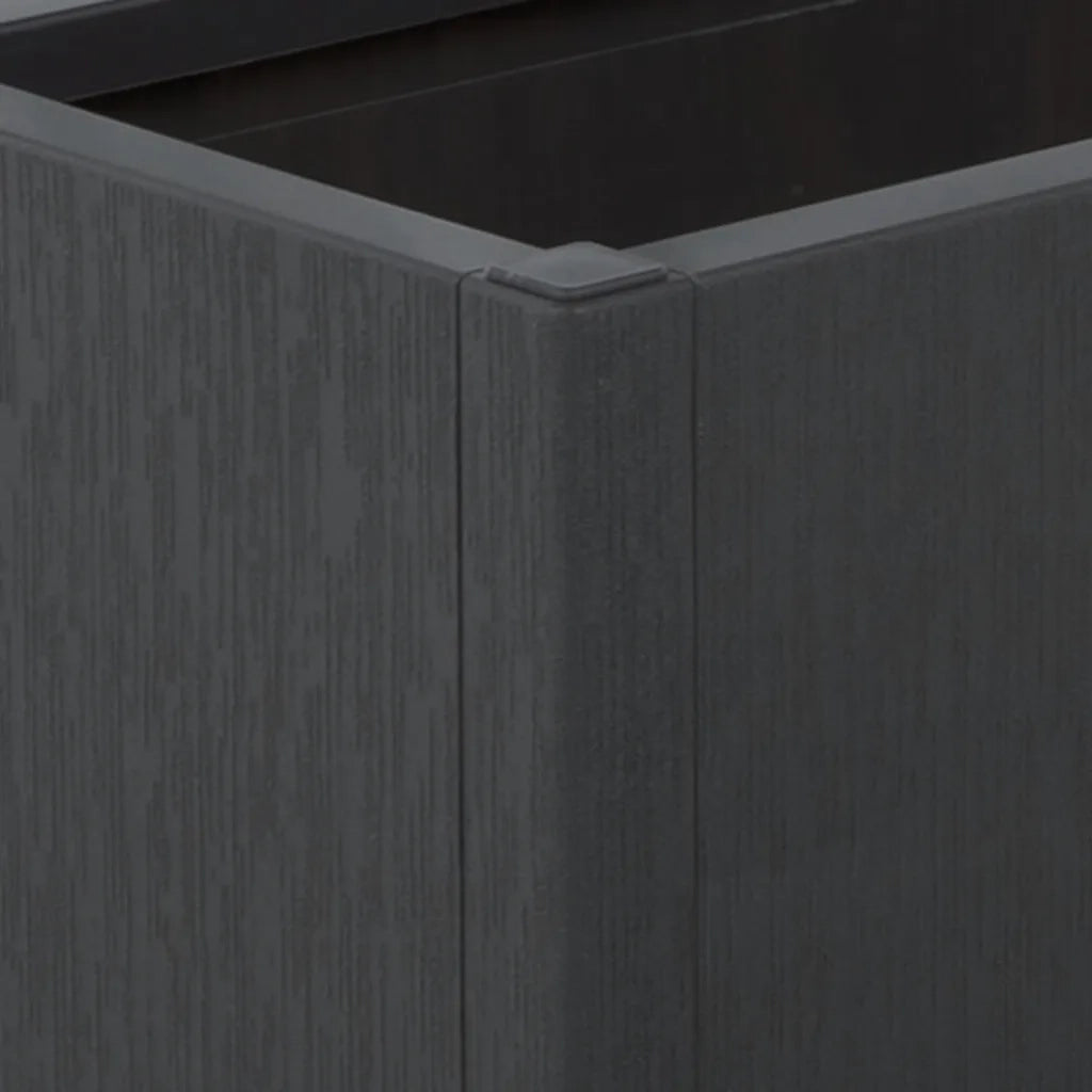 Fioriera | Cassetta per fiori | Vaso da Giardino con Traliccio Grigio Scuro 80x36x140 cm PP