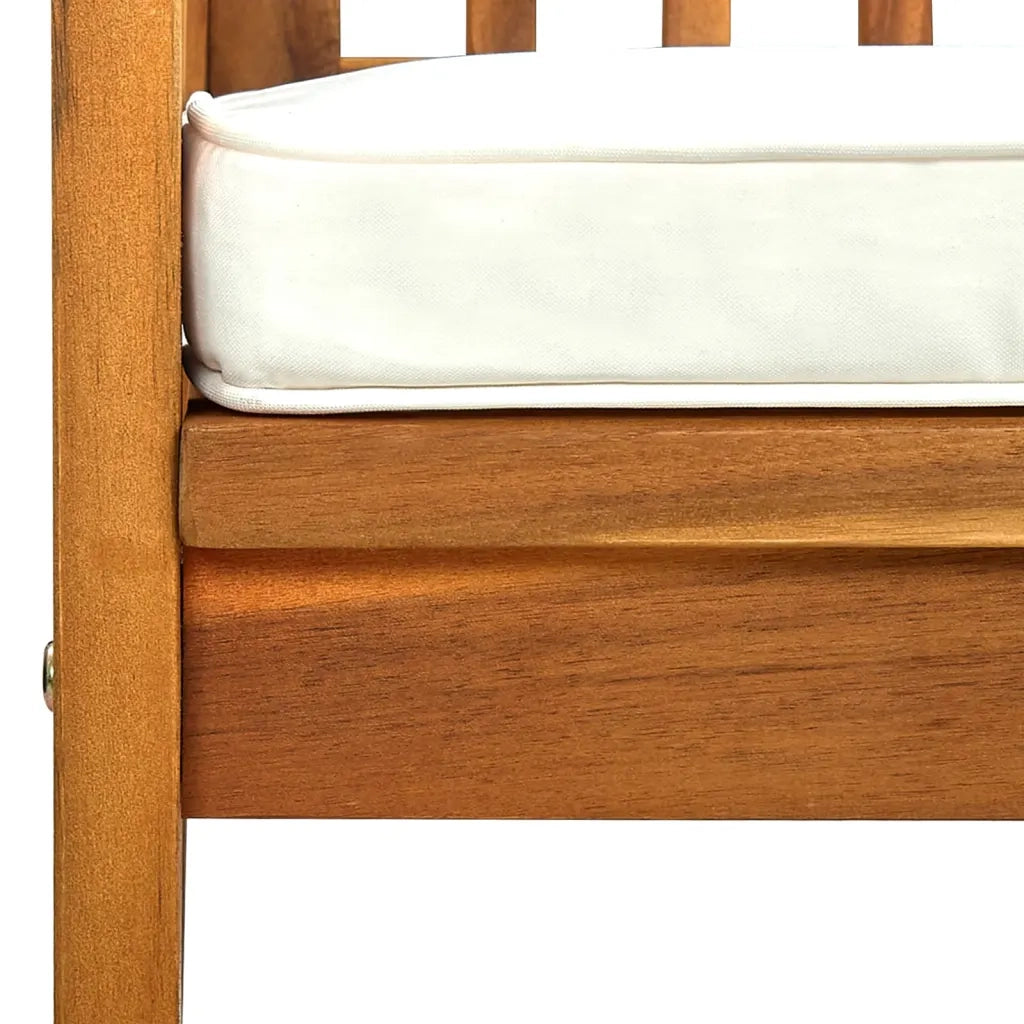 Panchina da Giardino con Cuscino 147cm Legno Massello di Acacia 312134