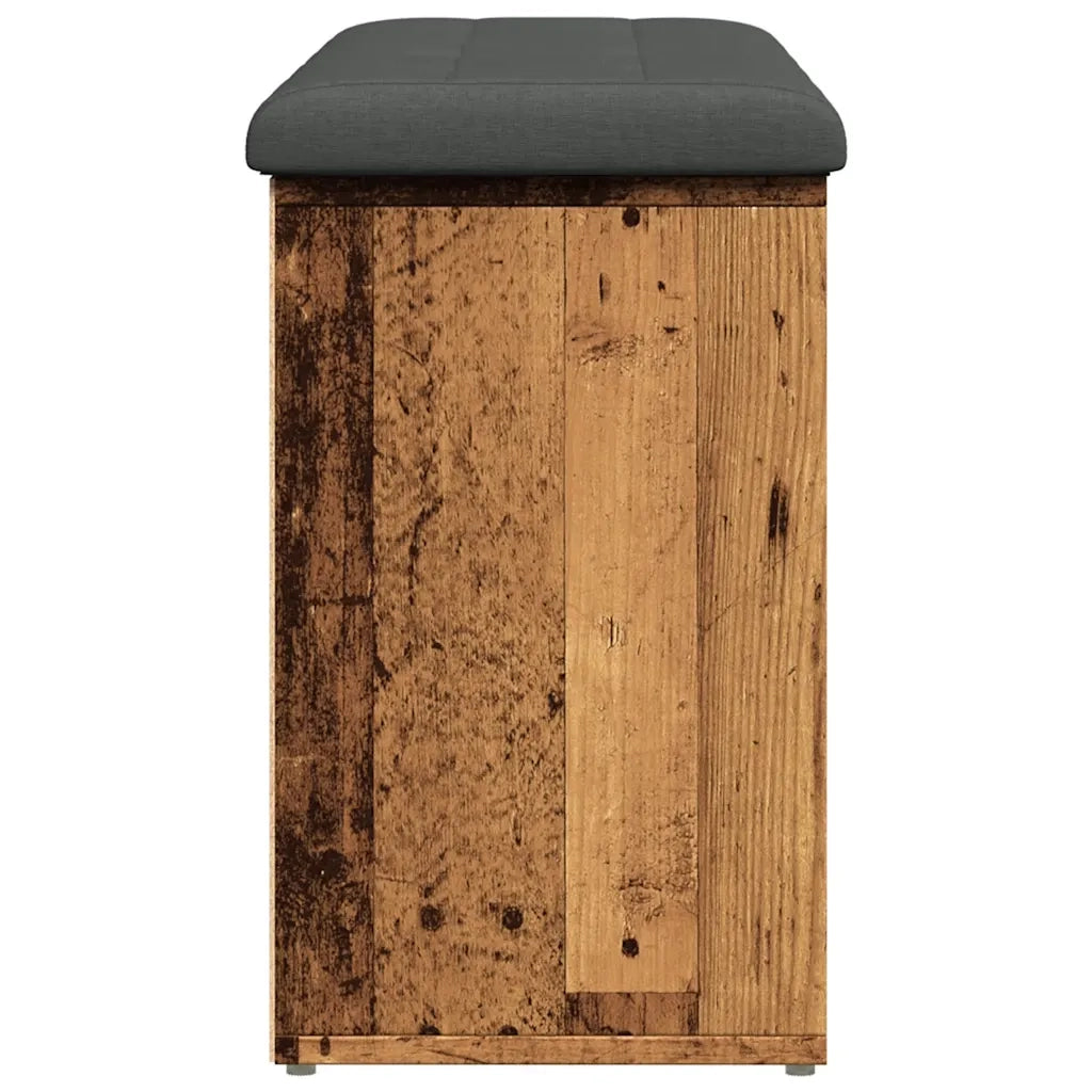 Panca Porta Scarpe Legno Antico 102x32x50 cm Legno Multistrato