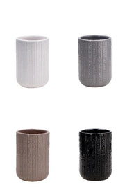 1 Pezzo Bicchiere Portaspazzolini in Ceramica Colorato 4 Colori