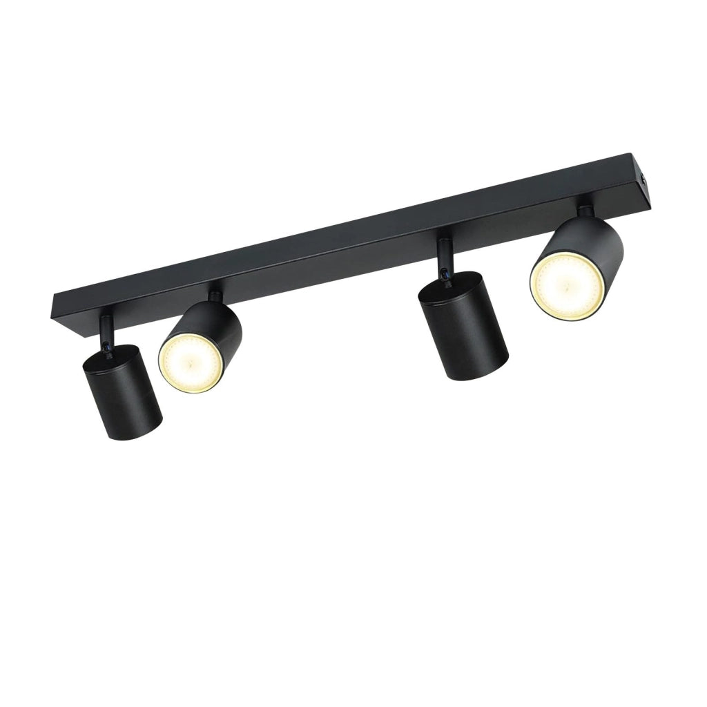 ZMH Faretto da soffitto 4 luci GU10 design industriale moderno orientabili per soggiorno corridoio