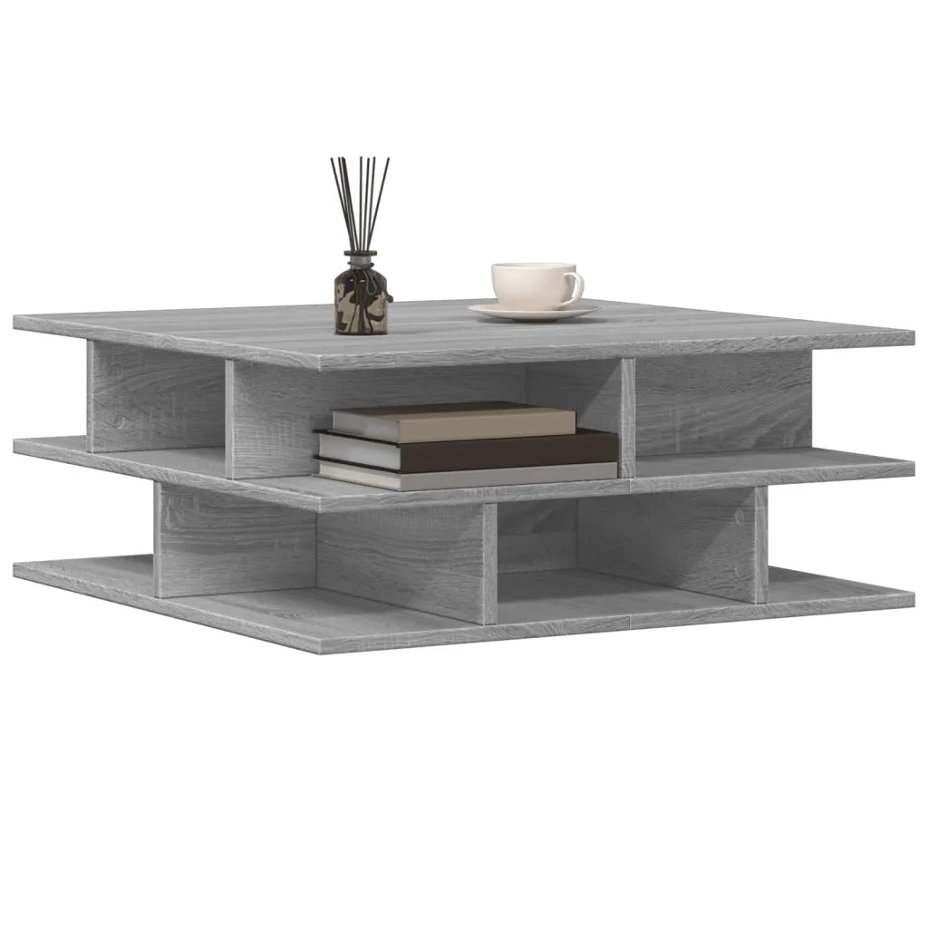 Tavolino da Salotto Grigio Sonoma 70x70x29 cm Legno Multistrato 840749
