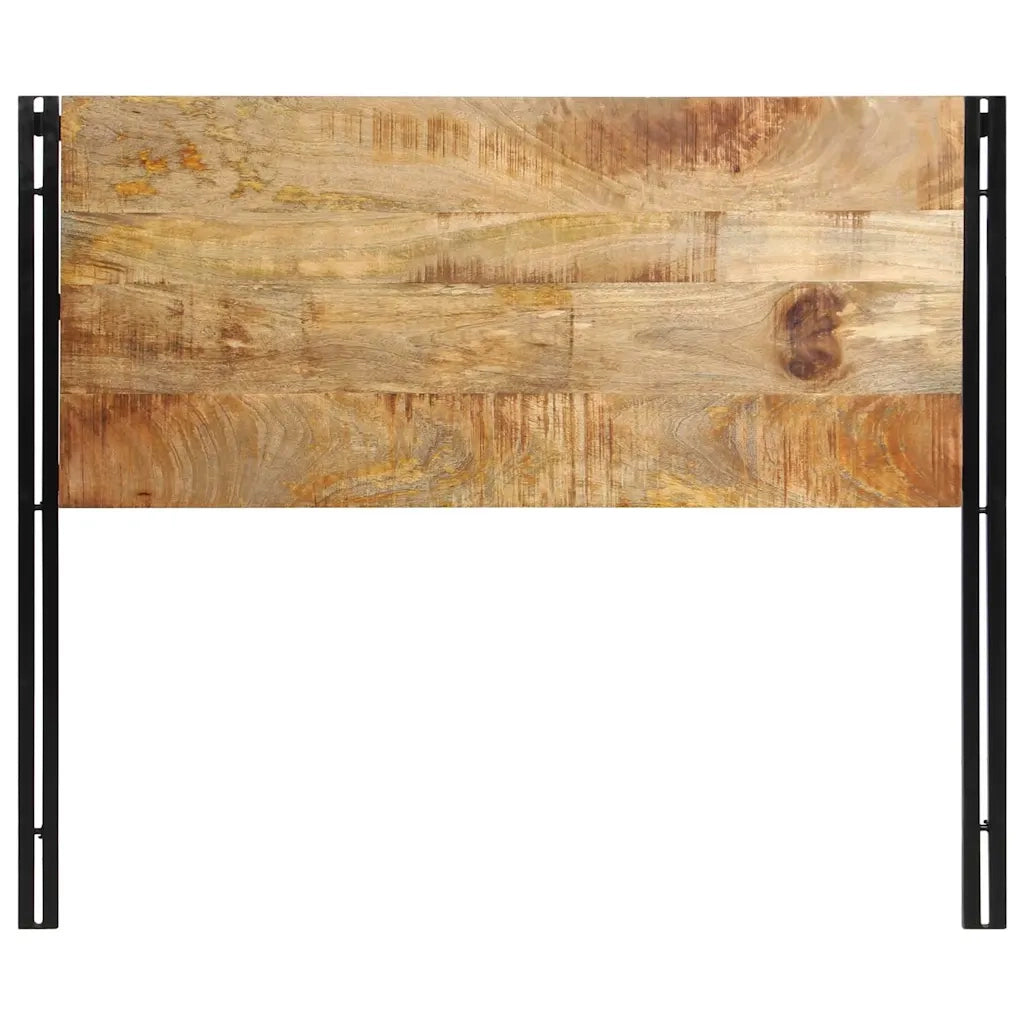 Testiera 120 cm in Legno Massello di Mango e Ferro 4017546