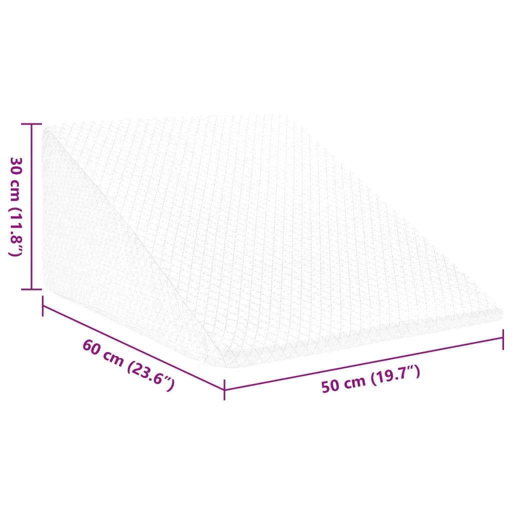 Cuscino per Gambe Bianco 60 x 50 x 30 cm Schiuma Memory CFW6612390