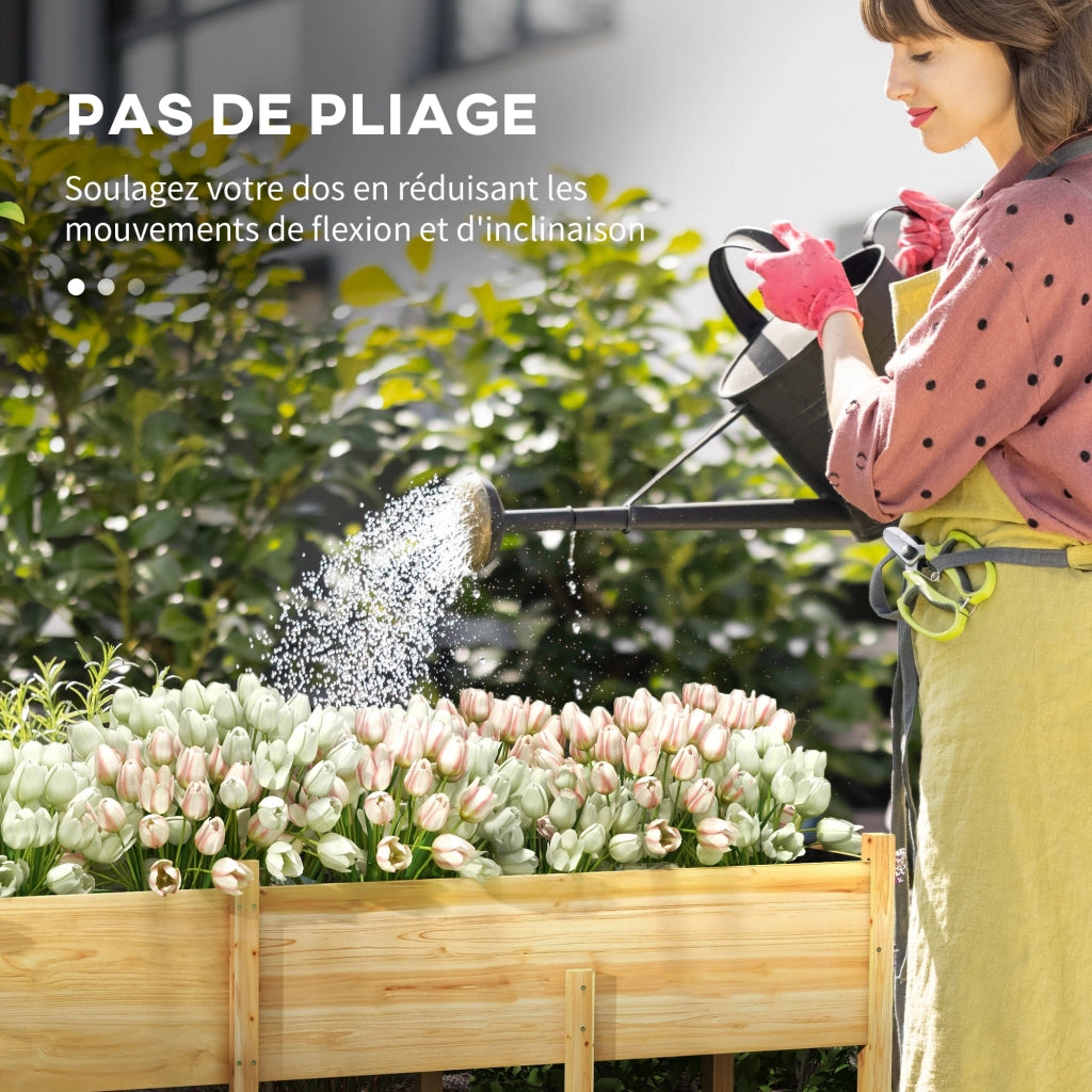 Fioriera da Giardino Rialzata ¨C zephmum ¨C Legno di Abete Pre-oliato