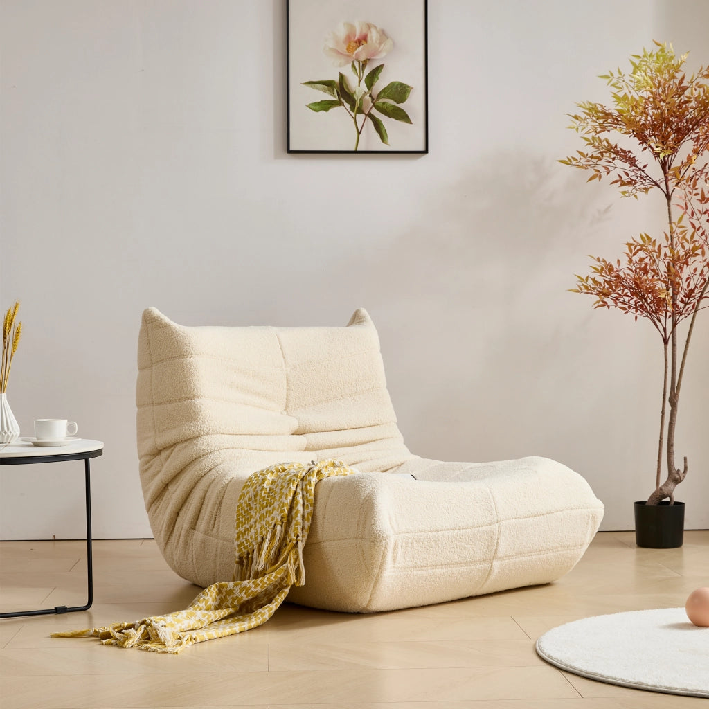 DIVANO SACCO Singolo in Teddy Fleece Beige