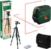 Bosch UniversalLevel 2 0603663F01 – Livella Laser a Croce con Autolivellamento, Raggio 12 m e Treppiede Incluso
