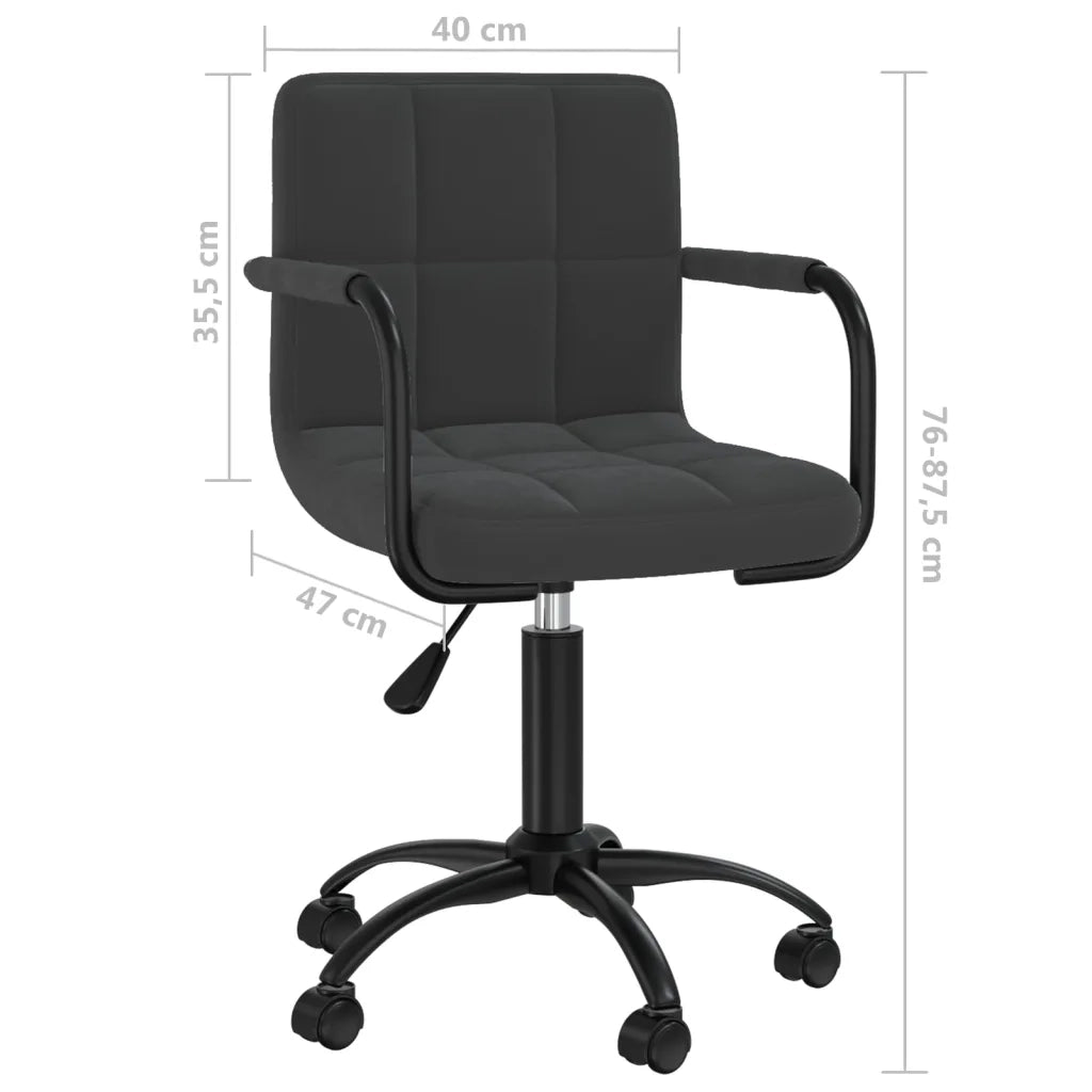 Sedia Girevole da Ufficio | Sedia da Gaming Nera in Velluto