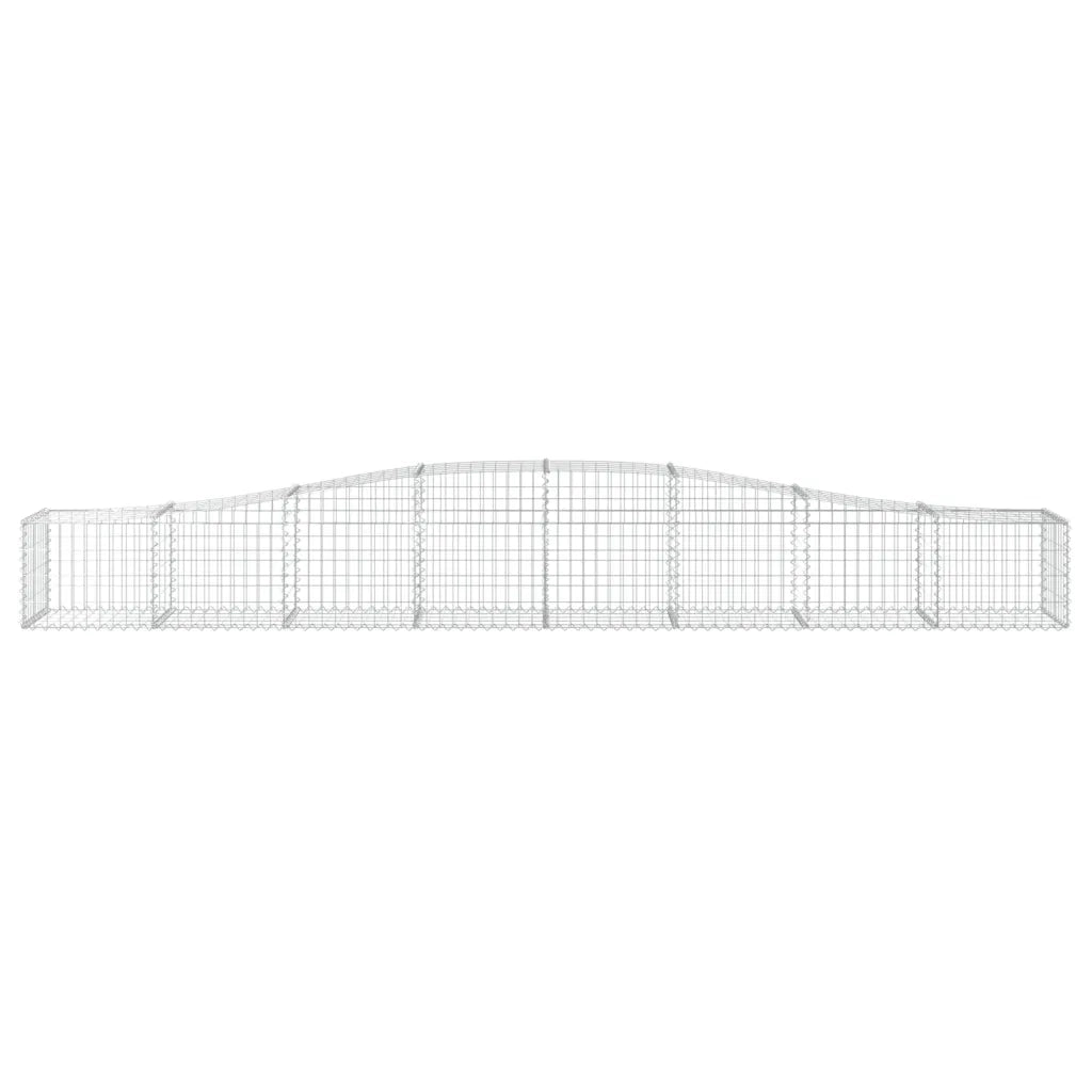 Cesti Gabbioni ad Arco 2 pz 400x50x40/60 cm Ferro Zincato 3145917