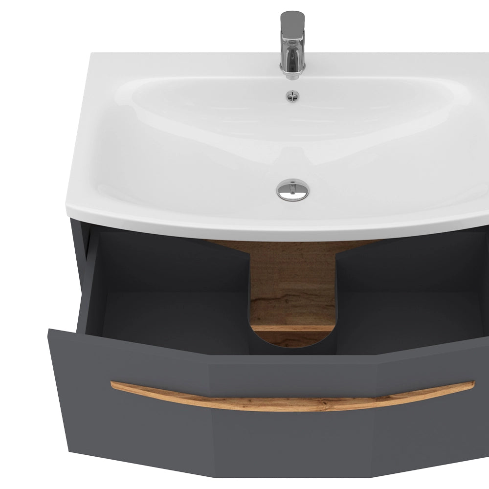 Vicco Set mobili da bagno Antracite 2 parti