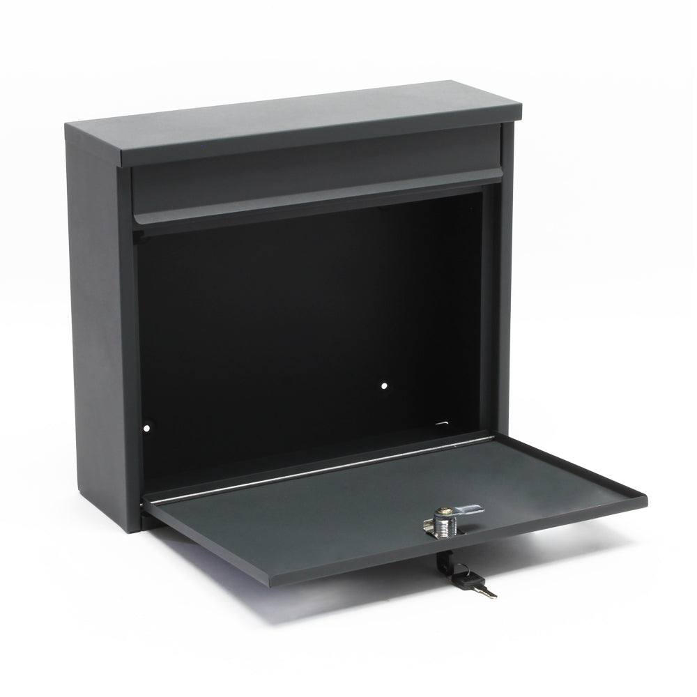 Set Cassetta postale singola autoportante V13 antracite, con telaio di supporto