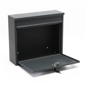 Set Cassetta postale singola autoportante V13 antracite, con telaio di supporto