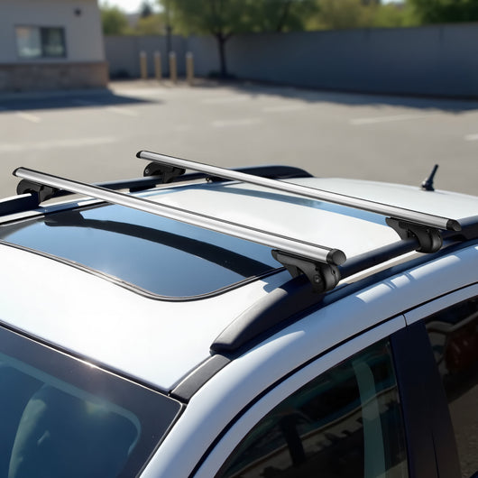 Barre portapacchi universali 120 cm, portapacchi auto universale fino a 90 kg, in alluminio, robusto porta bagagli tetto auto