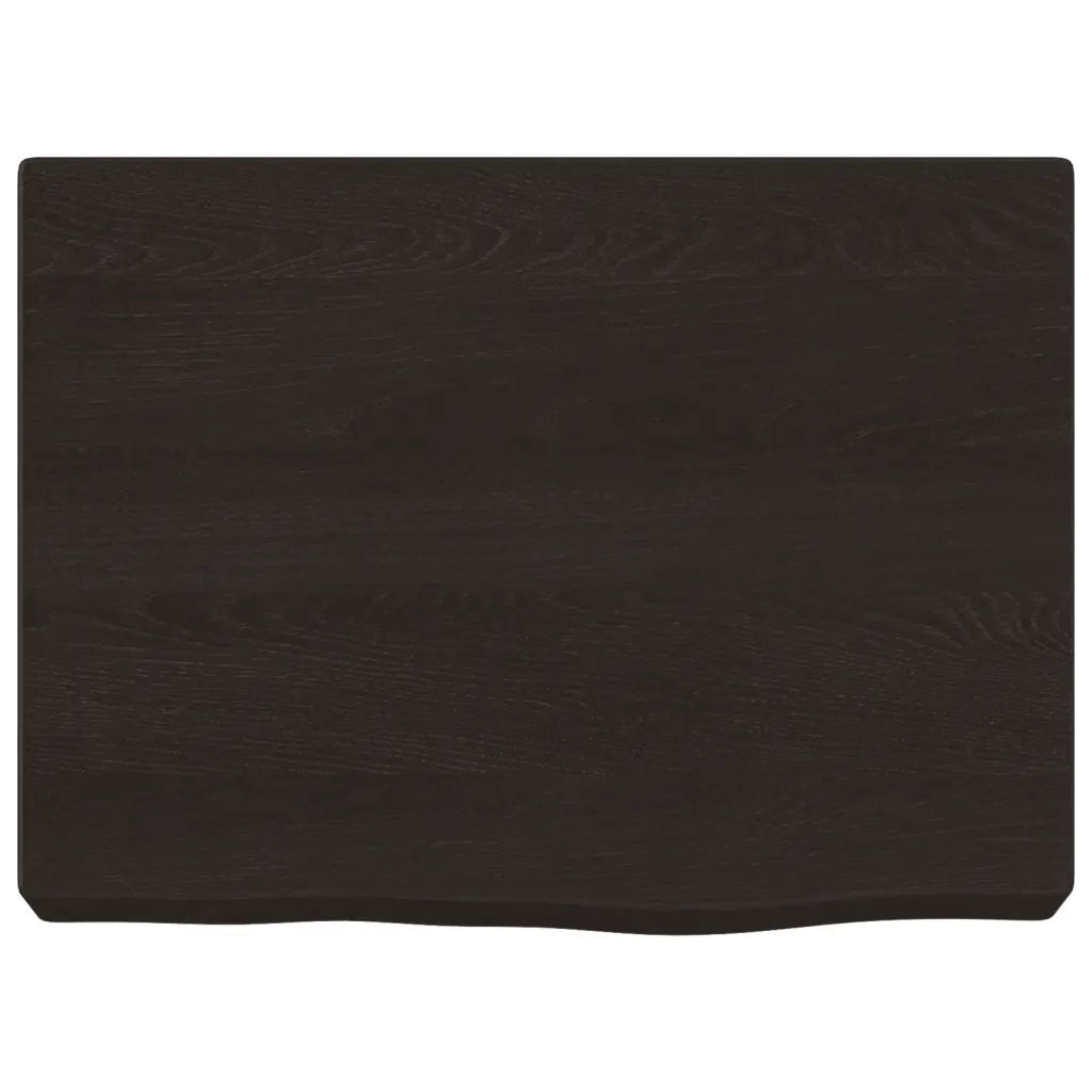 Piano Bagno Marrone Scuro 40x30x(2-6)cm Legno Massello Trattato CFW9894581