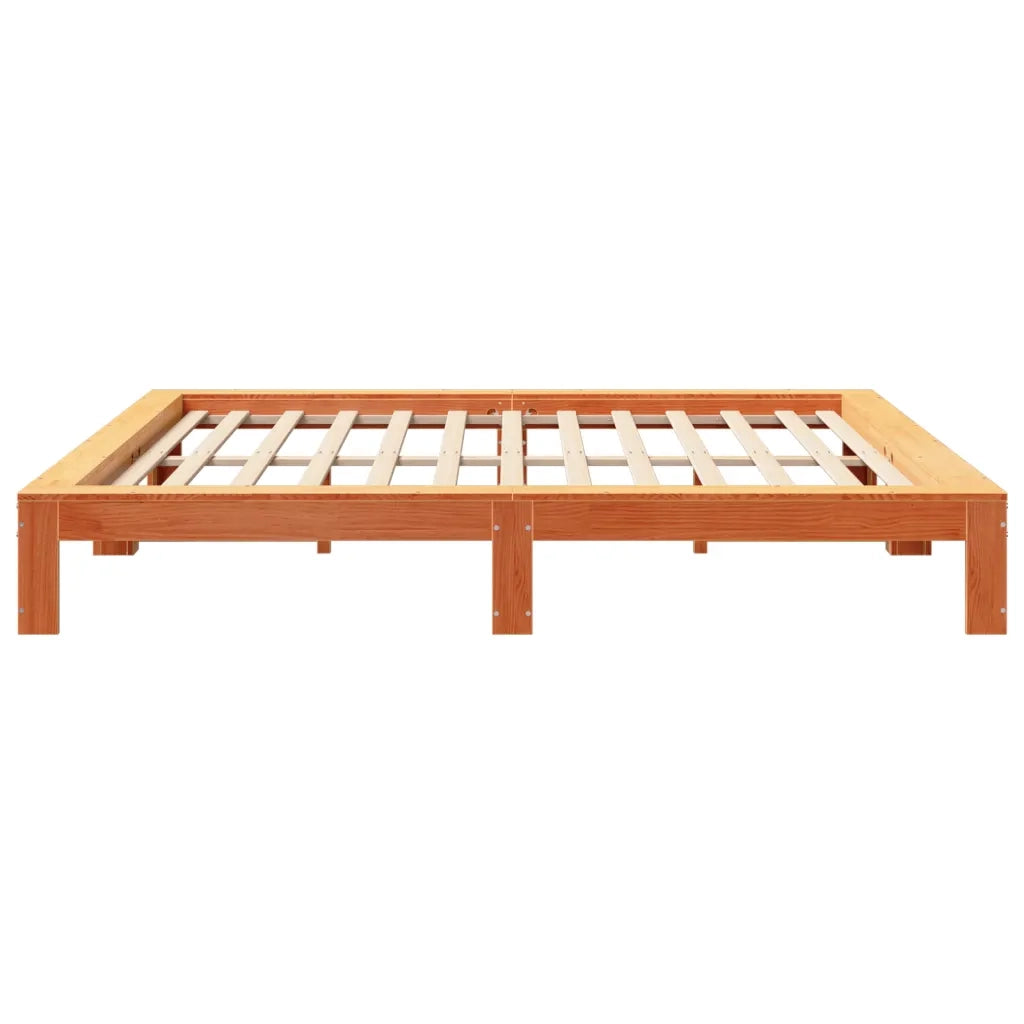 Letto senza Materasso Marrone Cera 180x200 cm in Legno di Pino 3308731