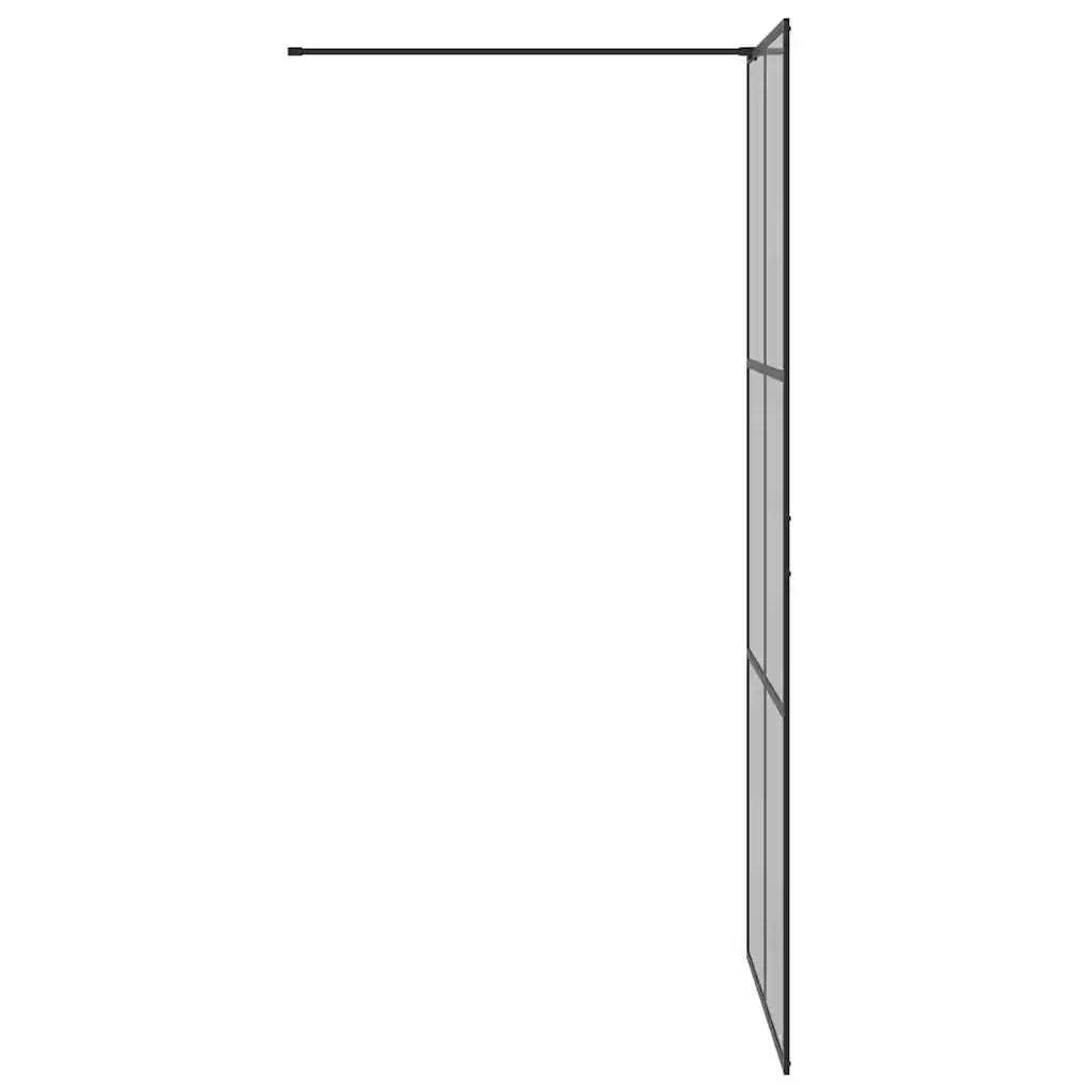 Parete Doccia Walk-in Nero 90 x 195 cm vetro temperato 42022043